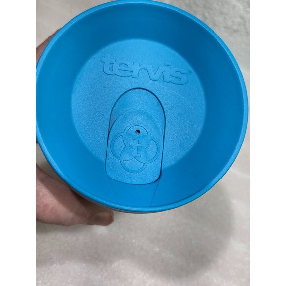 Tervis Tumbler 24oz Fiesta Flowers Floral Blue Red Blue Lid - Picture 5 of 6